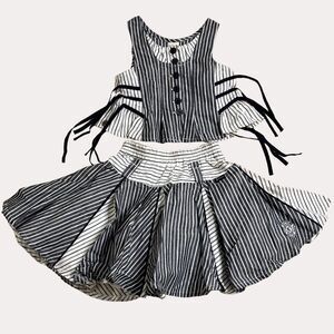 Jottum Trixy Edelijn Skirt Set Top Twirl Stripe 104 110 US 4 5 NWT bv